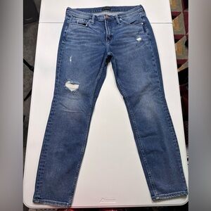 Silver Jeans Women's Ripped Blue Skinny Jeans